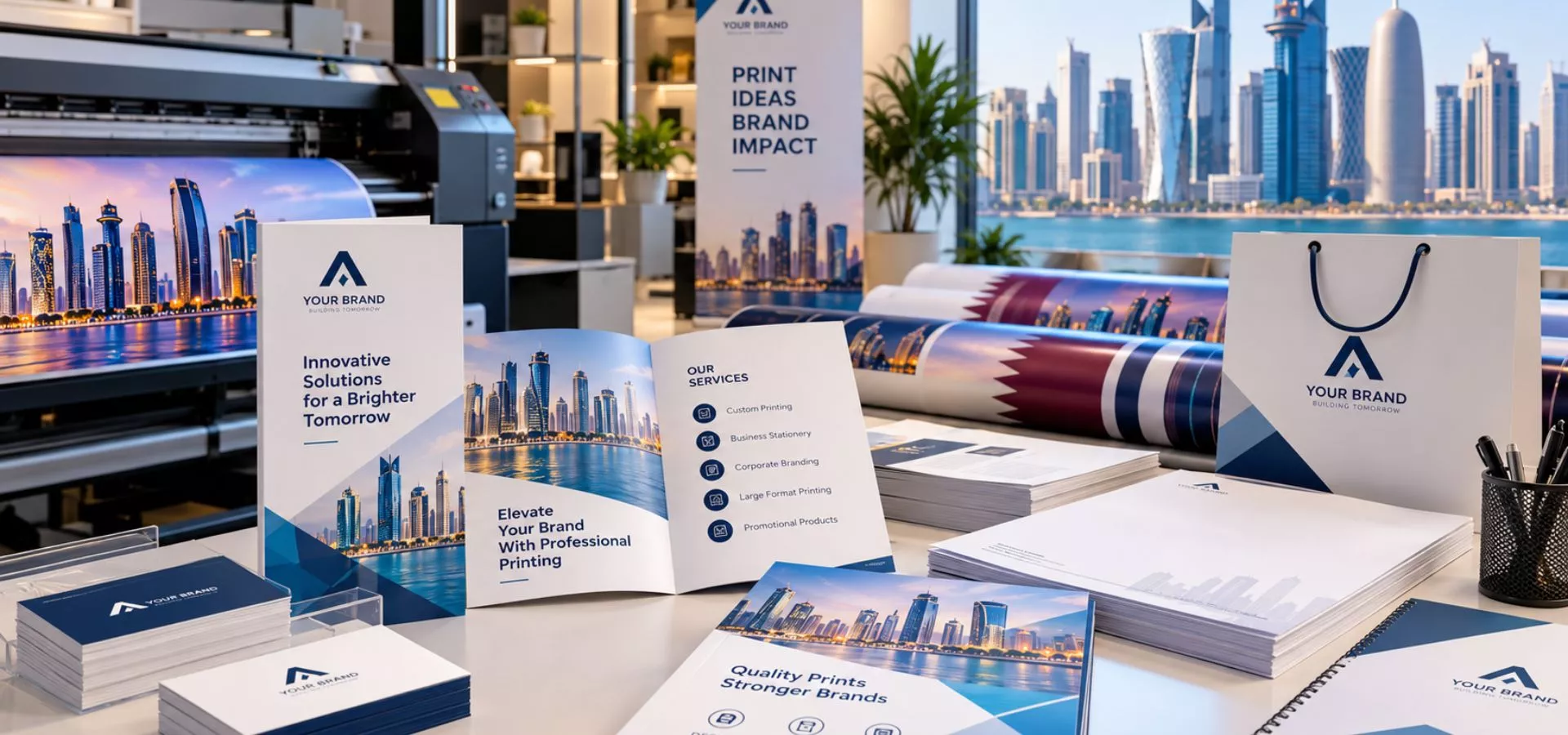 Professional printing in Qatar for brand identity