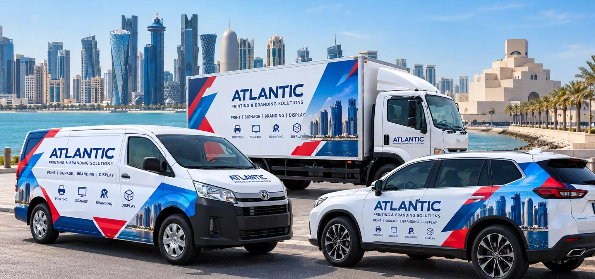 Vehicle branding in Qatar for business and fleet advertising